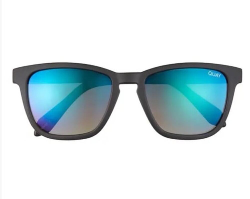 New QUAY Hardwire Mens Matte Black Square Sunglasses
